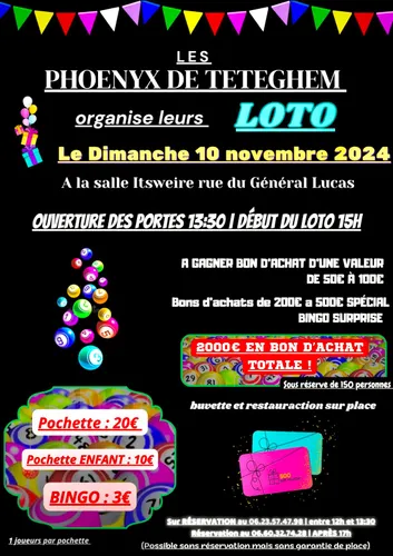 Loto les phoenyx de Téteghem le 10 novembre