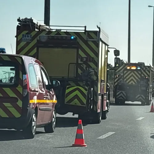 St-Omer Capelle : cet accident sur l'A16, deux voitures impliquées
