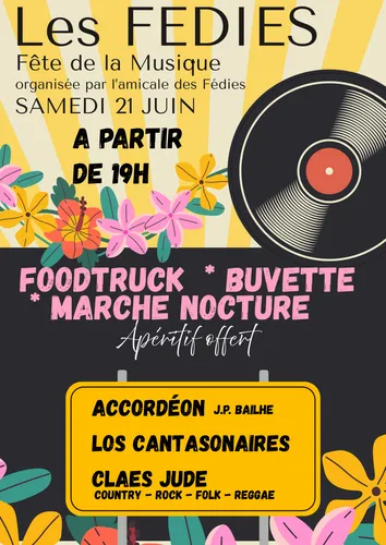 Fête de la musique et marché nocturne aux Fédiès 