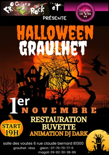 soirée halloween a la salle des voutes de graulhet