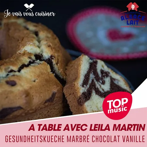 A table avec Leila martin - Gesundheitskueche marbré chocolat vanille