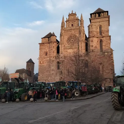 Mobilisation des agriculteurs à Rodez (Aveyron) le 31-01-24.